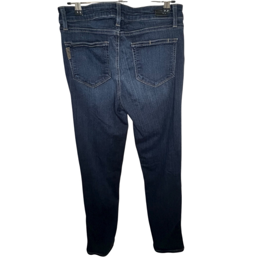 PAIGE Dark Wash Hoxton Straight Leg Midrise Stretchy Denim Jeans - Picture 4 of 5